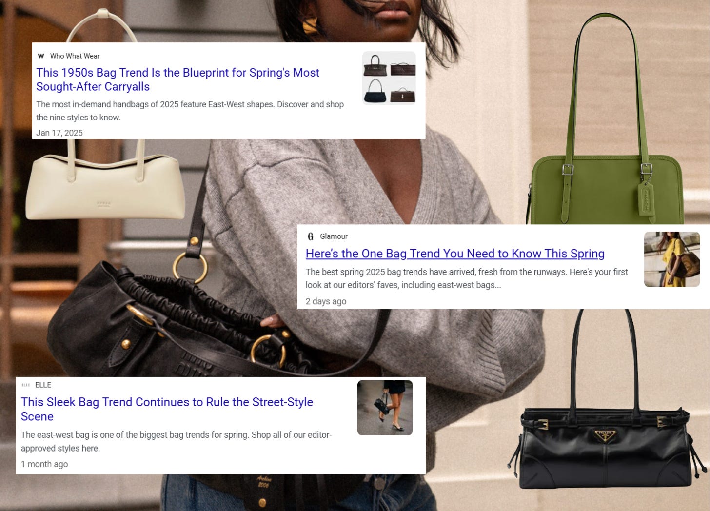 The East-West is the It-Girl Bag of 2025 — Shop Vintage for Under
