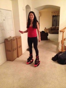 Although these shoes "look gay," as my fellow batchmate informed me, my knees start to hurt after mile 5 so I wanted to try them out. Let me know if you have running tips!