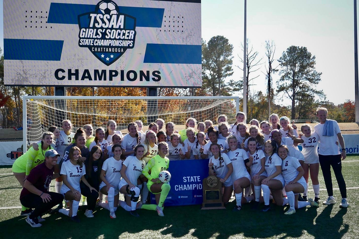 Bearden girls soccer champions