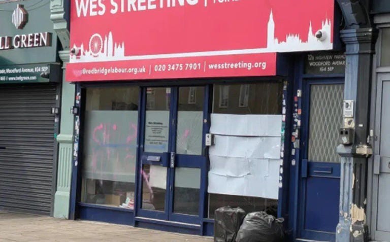 Wes Streeting constituency office | Source: GB NEWS