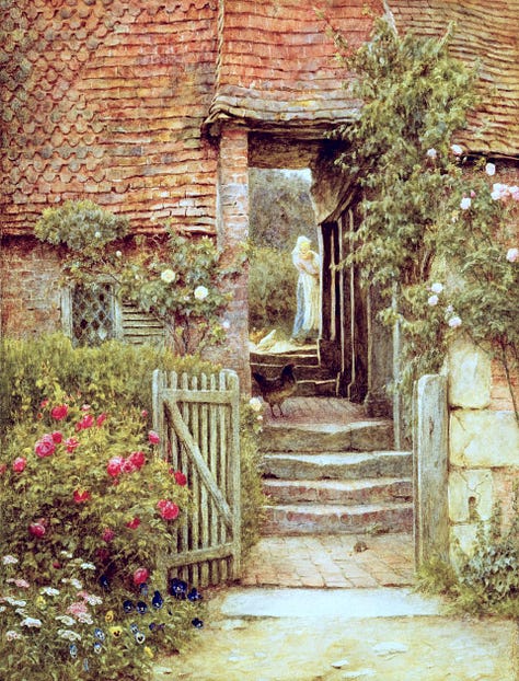 East Hagbourne, Berkshire - Under the Malthouse, Hambledon, Surrey - Girl in a pinnk bonnet