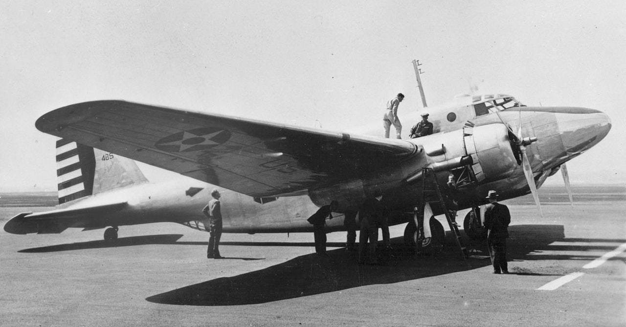 At top and above - the XB-21 Dragon prototype. Air Force photos At top and above - the XB-21 Dragon prototype. Air Force photos