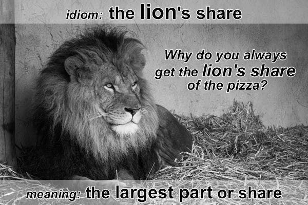 Idiom – Lion's Share﻿ - Funky English