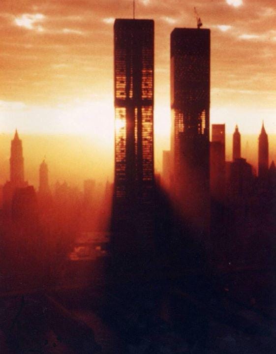There was a time when you could see the core structure of the twin towers There was a time when you could see the core structure of the twin towers