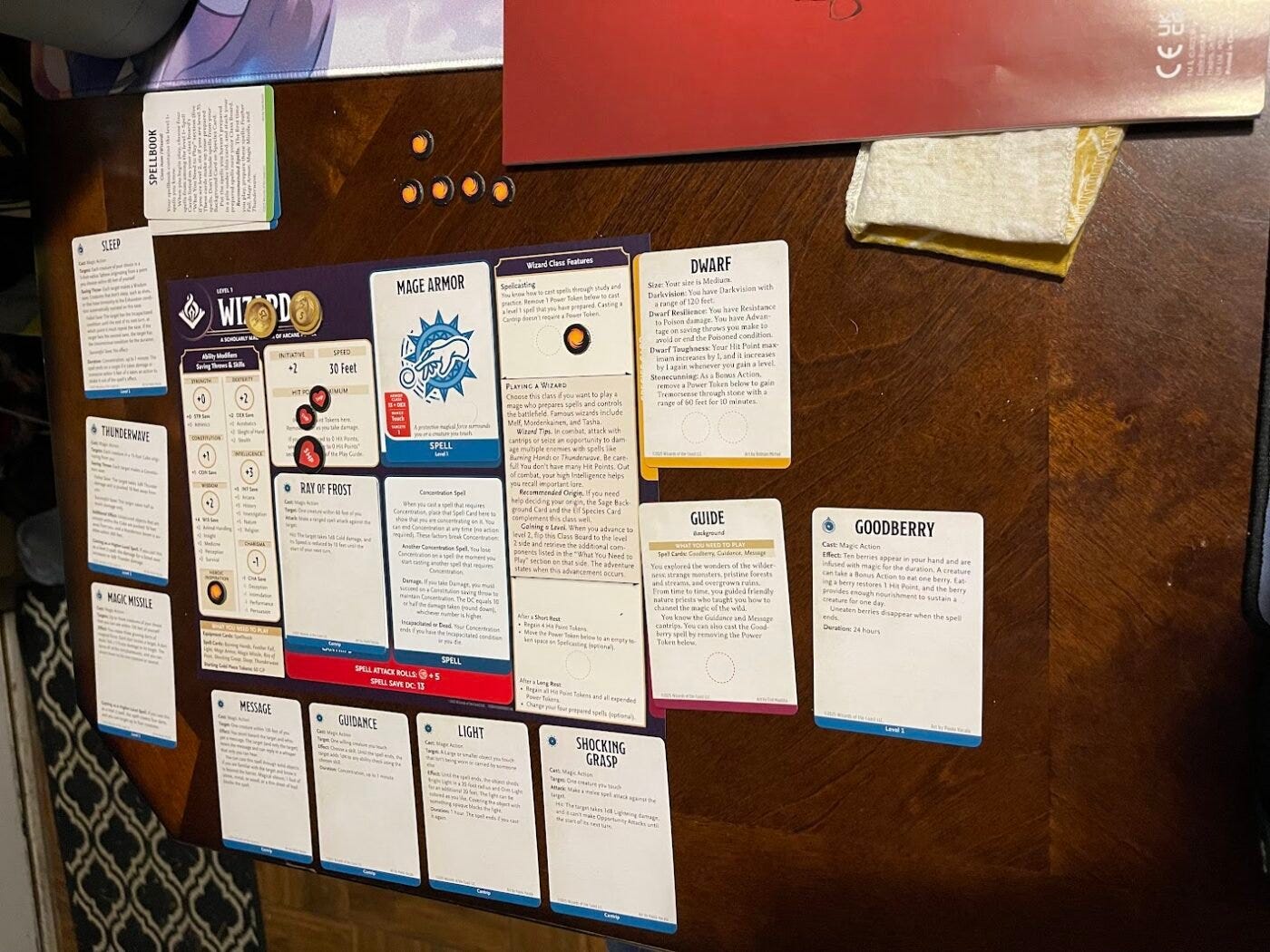 Heroes of the Borderlands wizard character board