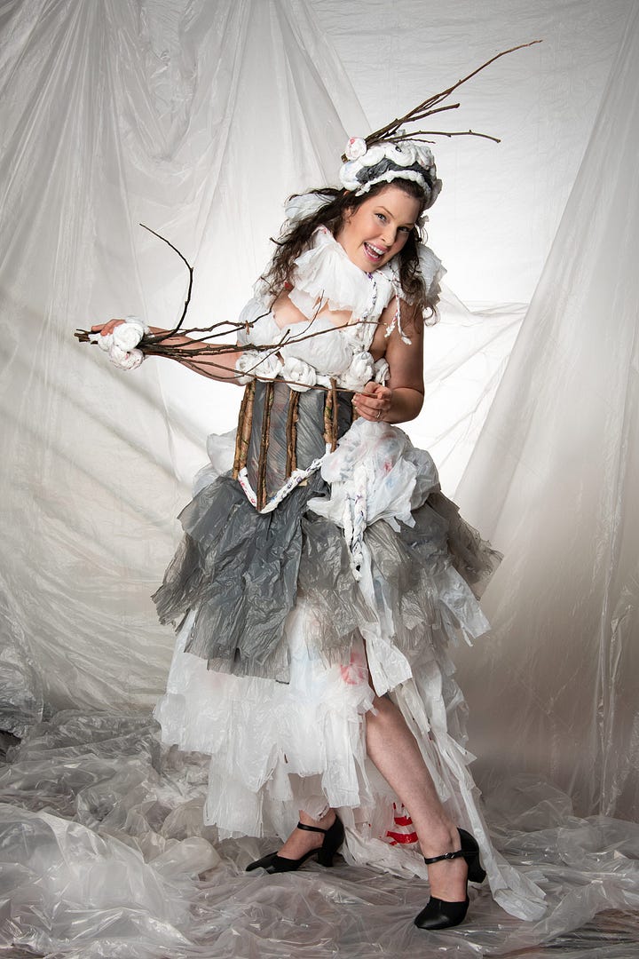 All made from grocery bags.