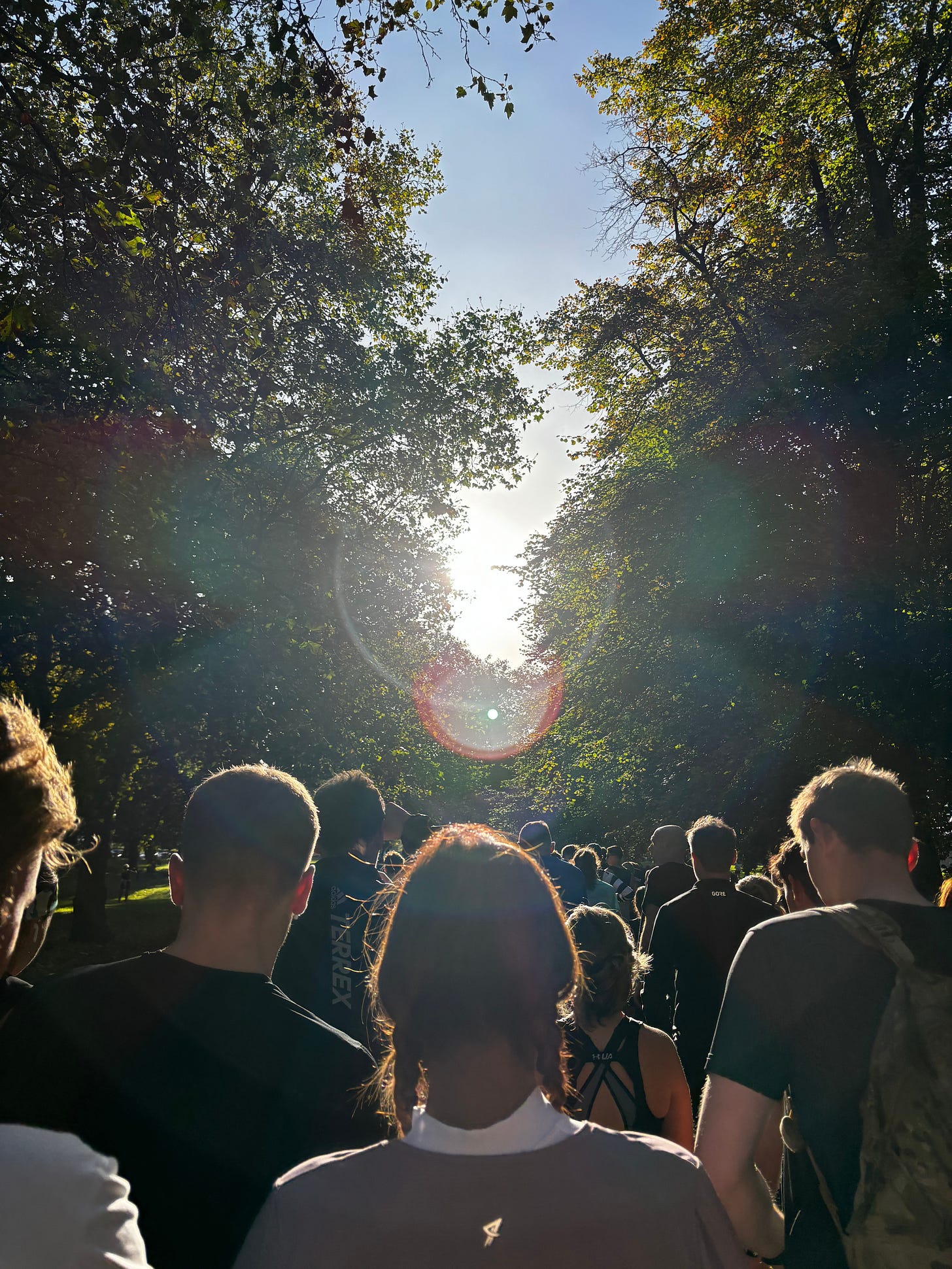 Picture on the day of the start line at my first half-marathon