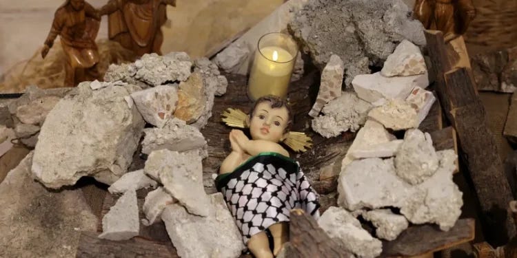 bethlehem baby jesus rubble aljazeera