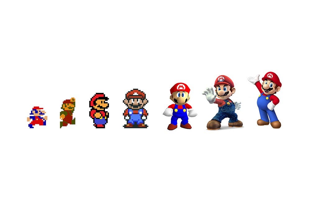 Evolution of Mario: a Staple for Classic and Modern Graphics | by Sonia  Atre | Medium