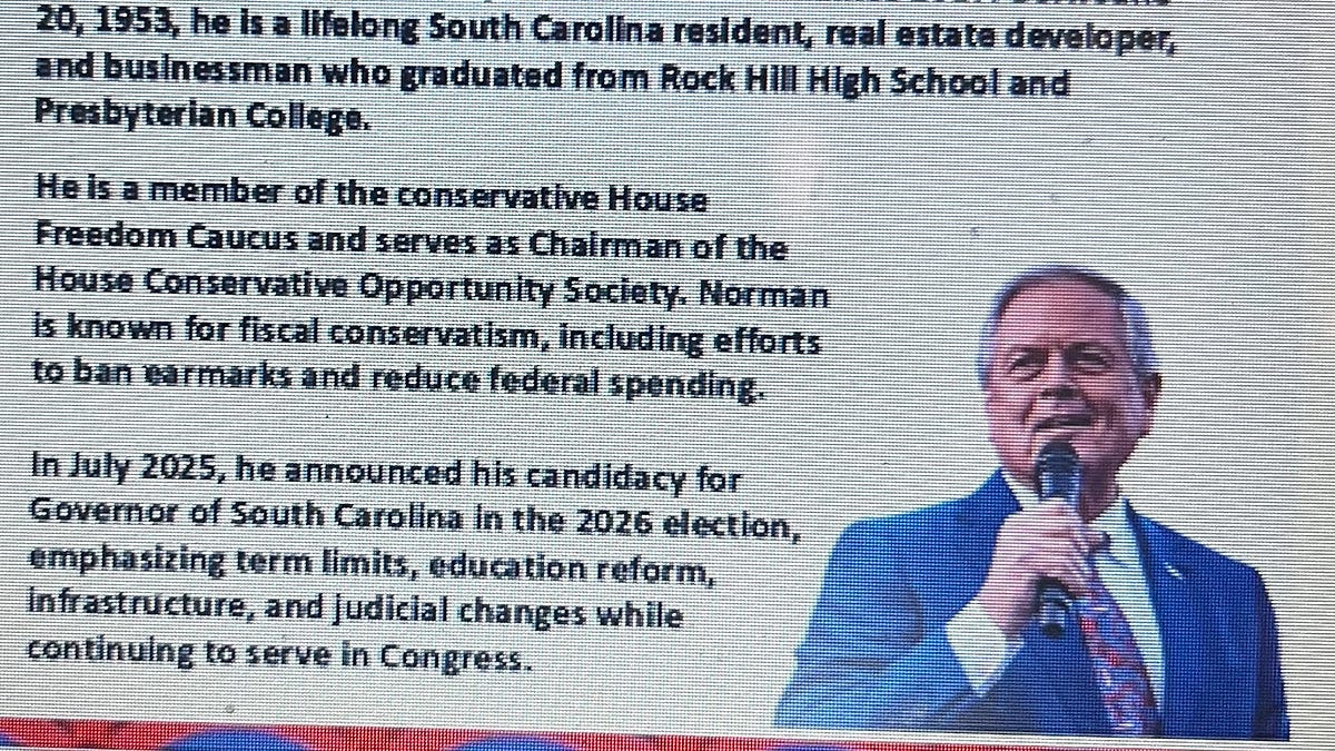 Ralph Norman Brings His Gubernatorial Message to Myrtle Beach