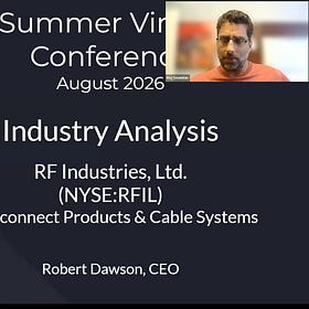 RF Industries (NASDAQ:RFIL) - Summer 2026 Virtual Conference, Day 3