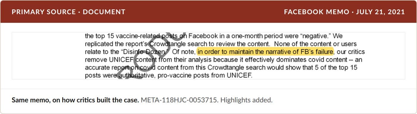 Facebook staff on how its critics handled the data. META-118HJC-0053715.