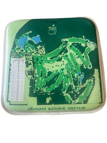 Vintage RARE The Masters Golf Tournament Augusta National Golf Club Seat Cushion - Picture 1 of 14