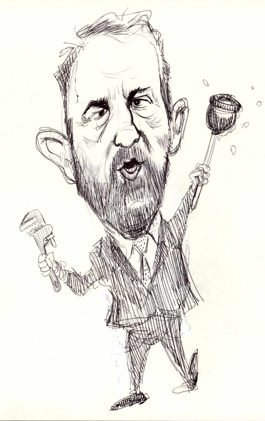 Ballpoint caricature of Markwayne. Ballpoint caricature of Markwayne.