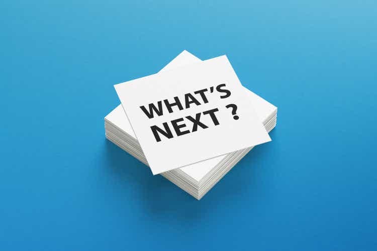 What’s next ? concepts with text on notepapers What’s next ? concepts with text on notepapers