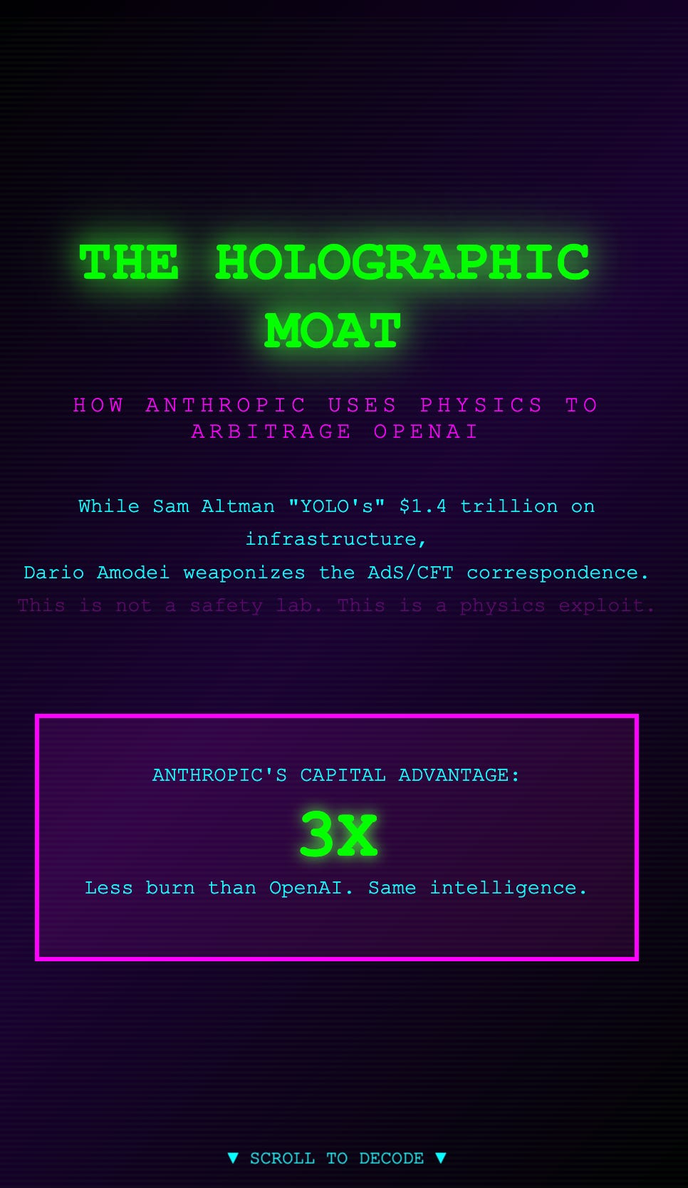 The Holographic Moat: Thermodynamics of Intelligence and the Capital Efficiency of Constitutional AI