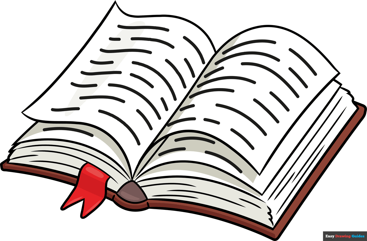 How to Draw an Open Book - Really Easy Drawing Tutorial