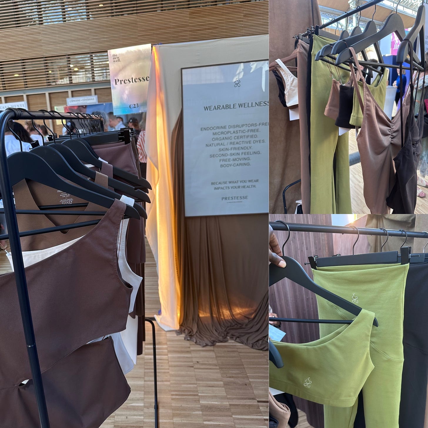 natural fiber activewear microplastic-free fabric yoga set