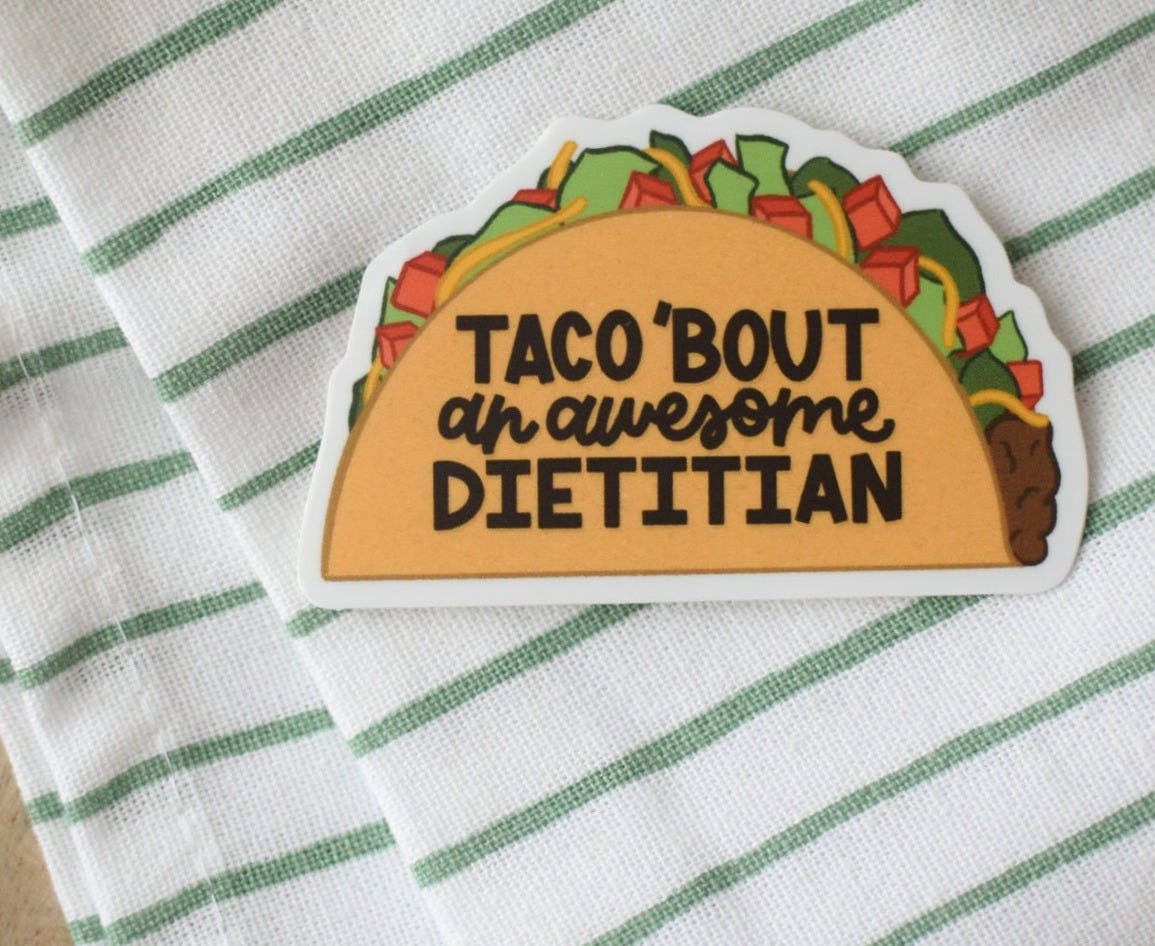 Taco Bout an Awesome Dietitian Sticker