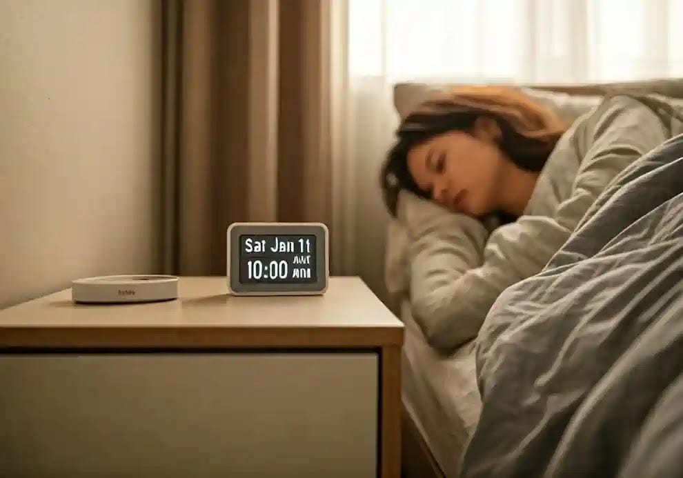 A person sleeping peacefully in a cozy bed, emphasizing the importance of weekend sleep for heart health.