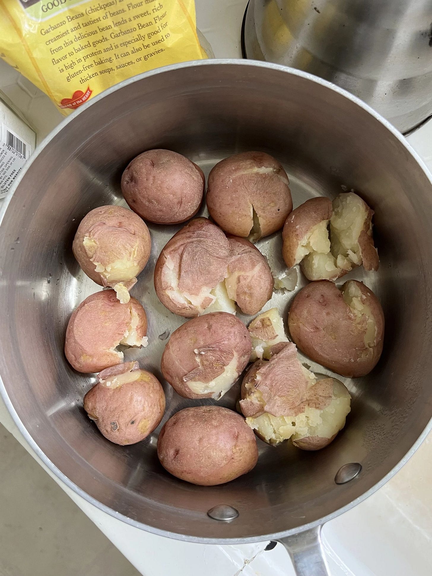 Joyce's boiled smashed potatoes