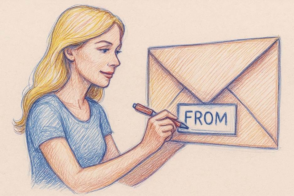 A person writing on a letter

AI-generated content may be incorrect.