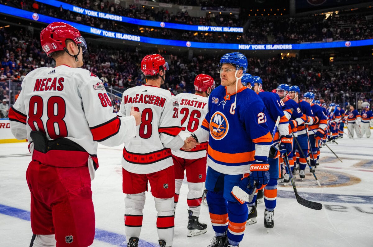 Carolina Hurricanes New York Islanders Handshake Line Carolina Hurricanes New York Islanders Handshake Line