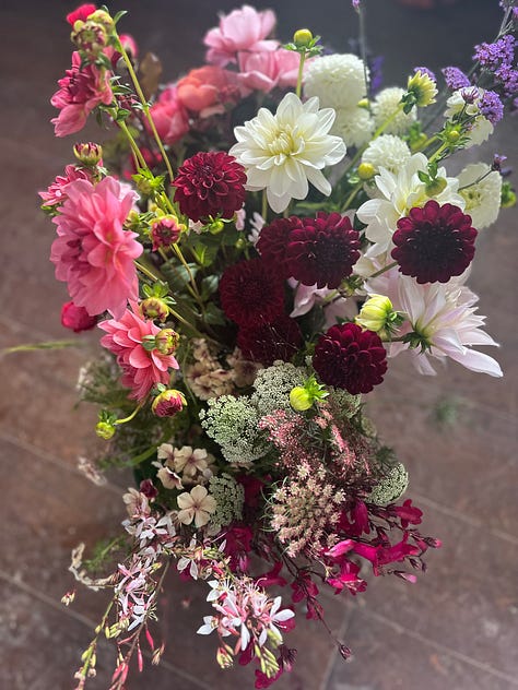 British flowers in jewel tones