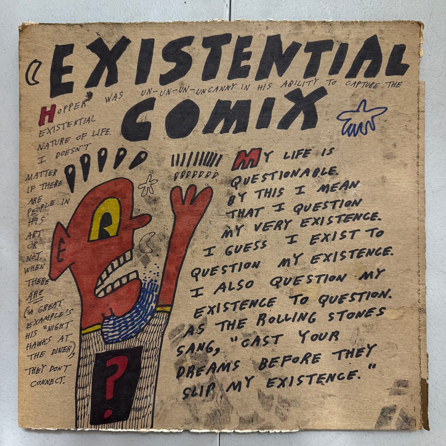 Jon Sarkin, JS-0000-137, ink, marker on cardboard album sleeve, ∅
