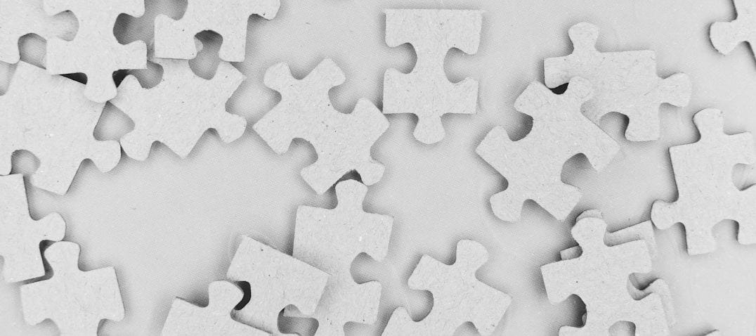 white and black jigsaw puzzle