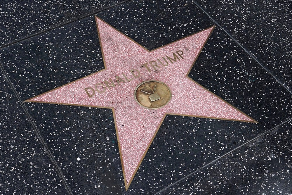 Trump Hollywood walk of fame Star