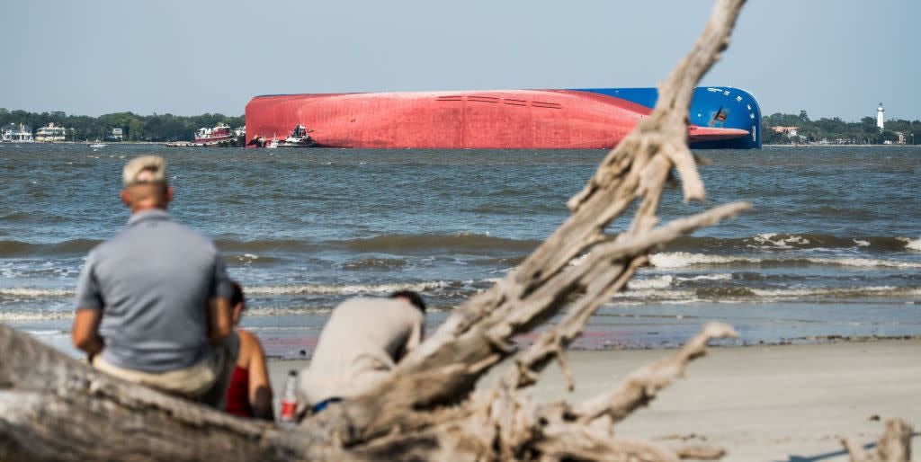 Capsized Ship Full of New Cars Finally Being Dismantled Off Georgia Coast Capsized Ship Full of New Cars Finally Being Dismantled Off Georgia Coast