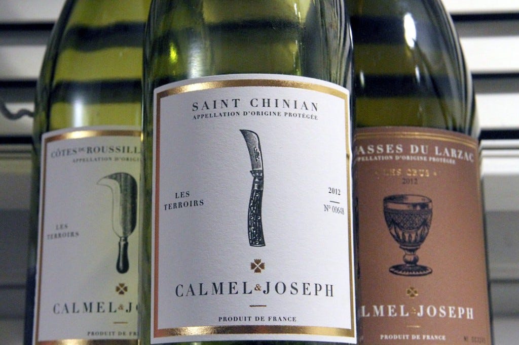 calmel & joseph wines with cool labels calmel & joseph wines with cool labels