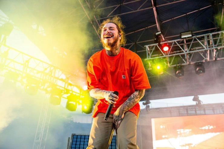 Post malone in concert Post malone in concert