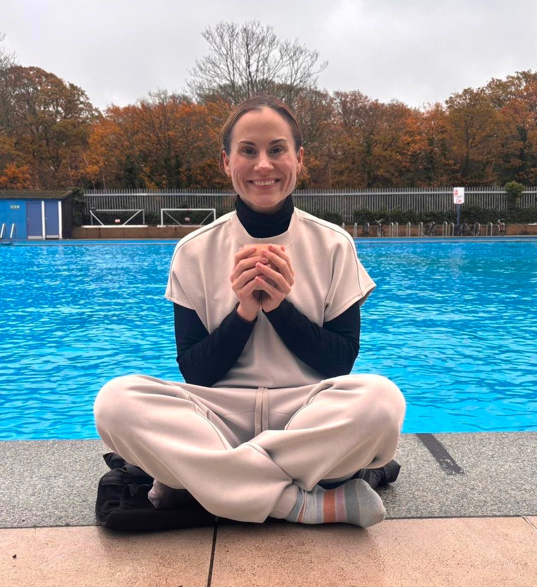 May be an image of yoga and pool