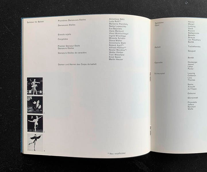 Armin Hofmann, Stadt-Theater Basel: Saison 1958/59, Stadt-Theater Basel, 1958 [typoswiss]