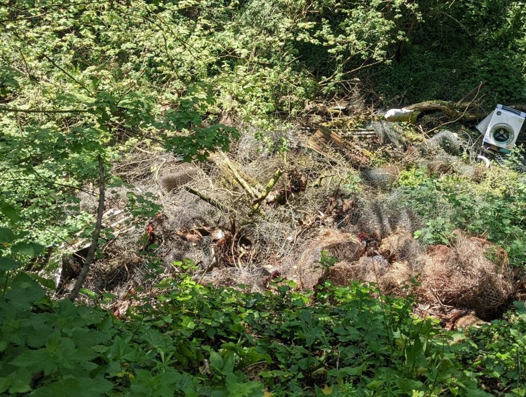 Pit of rubbish found on the Duke of Somerset's land Pit of rubbish found on the Duke of Somerset's land