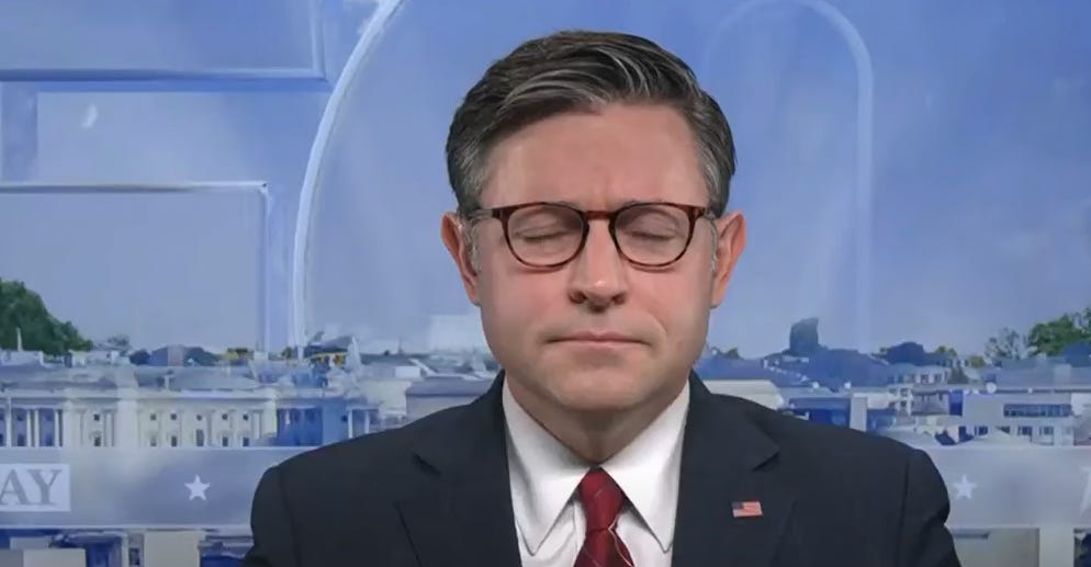 Hypocrite Mike Johnson Called For Violence Against Gavin Newsom, But Now He Wants Calm