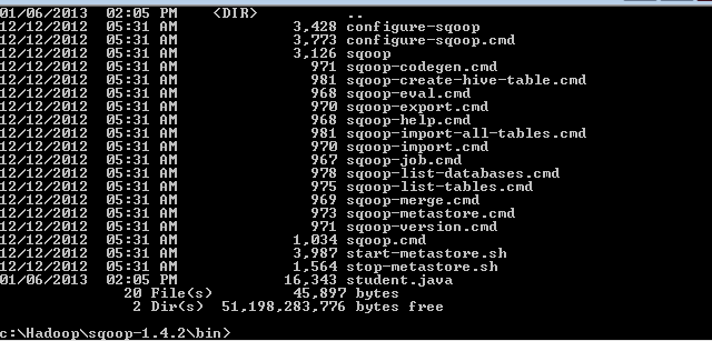sqoop list files under the HOMe directory import export sqoop list files under the HOMe directory import export