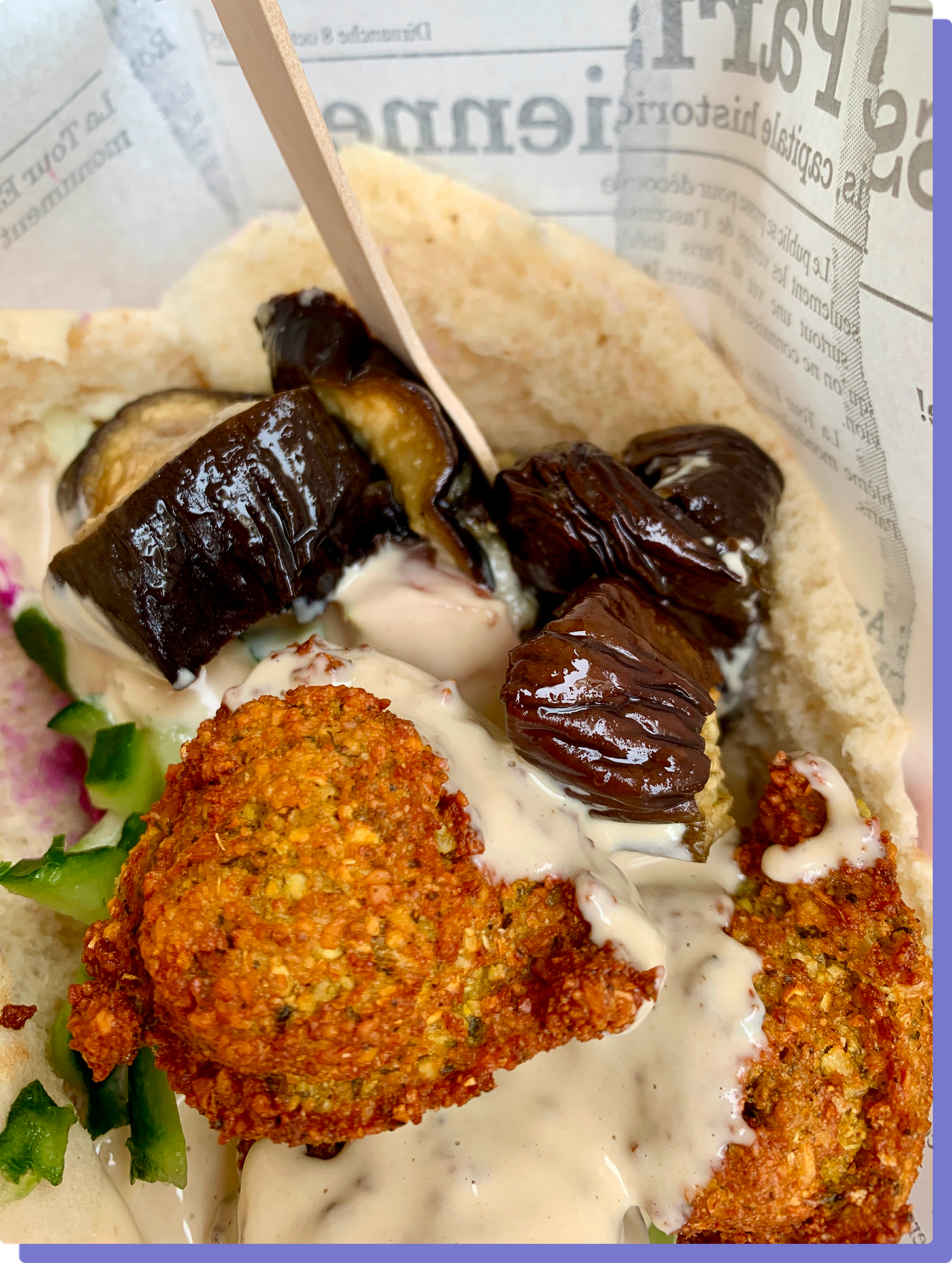 Photo of my falafel sandwich