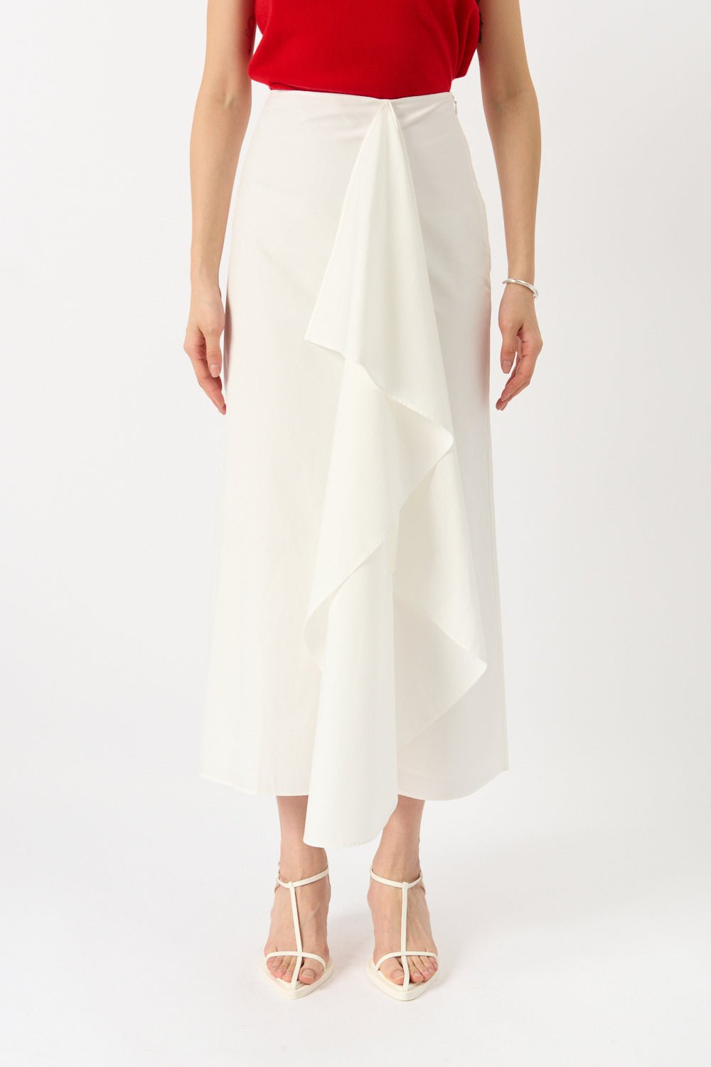 Róhe Folded Cotton Skirt - Bessette