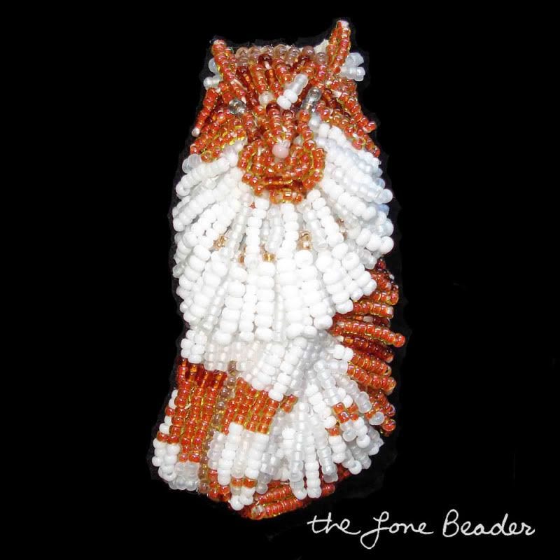 beaded orange and white tabby cat boris morris etsy bead embroidery pin pendant 15/o seed beads beaded orange and white tabby cat boris morris etsy bead embroidery pin pendant 15/o seed beads