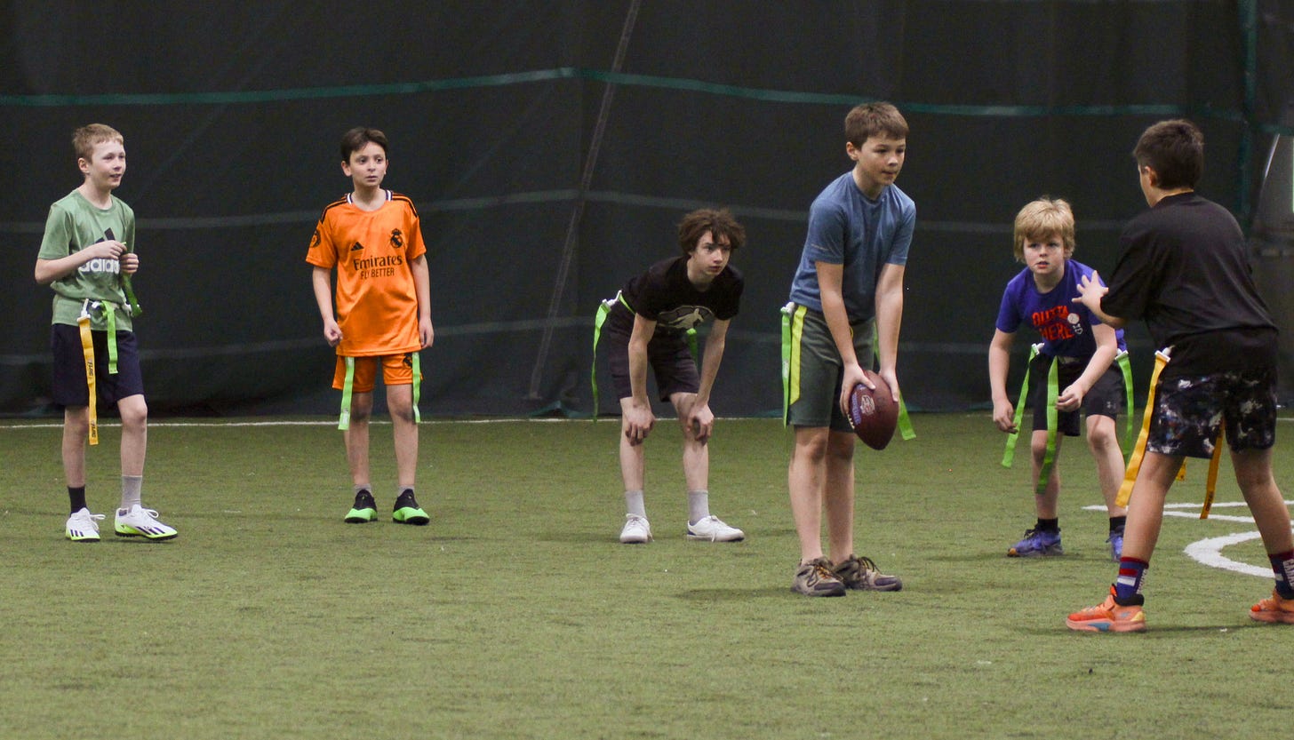 flag football action