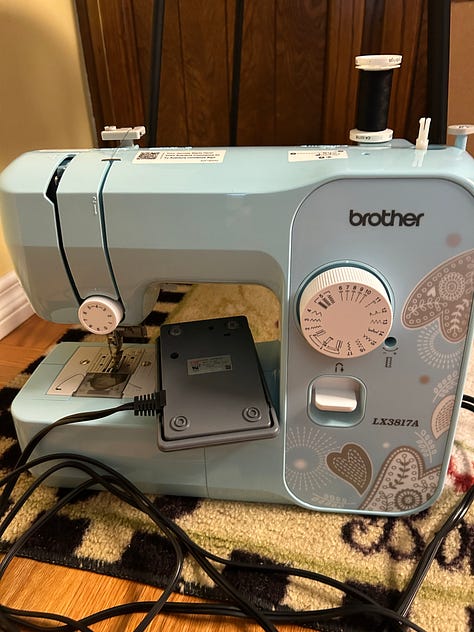 3 sewing machines from different eras