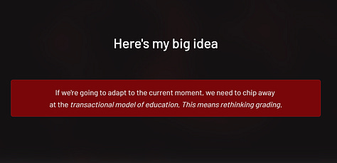 Slides for presentation on AI and grades