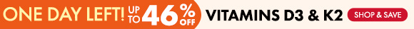 Get up to 46% Off on Vitamins D3 & K2 Get up to 46% Off on Vitamins D3 & K2