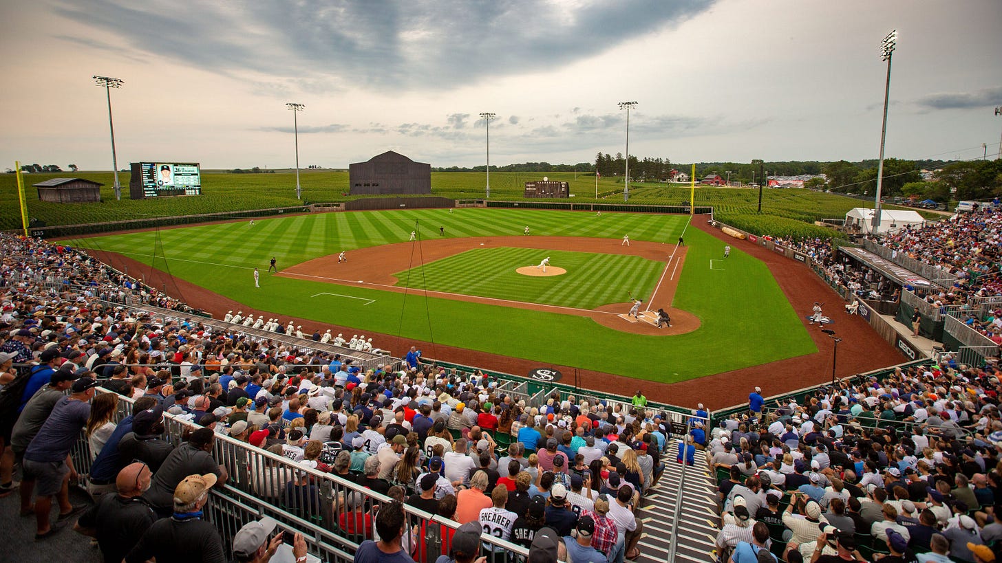 What time is the Field of Dreams game between the Cubs vs. Reds?