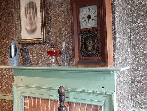Pictures of the inside of the Jennie Wade house including rooms set up to look as they would have in 1863 on the day she was killed.
