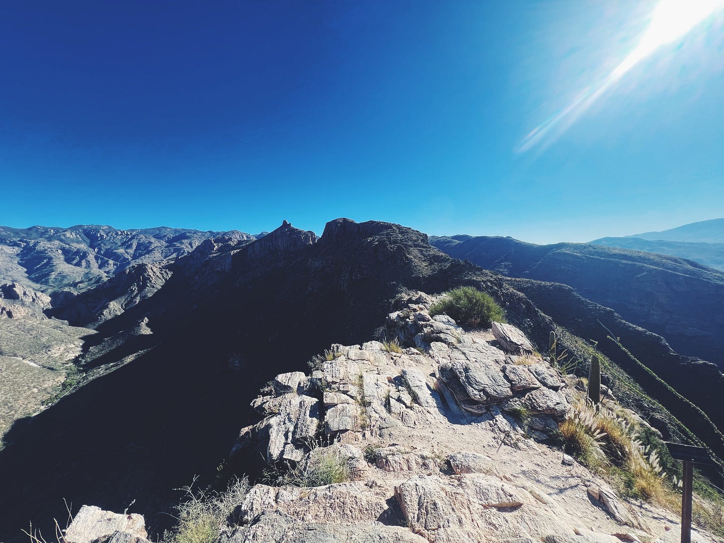 View of the mountain ridge