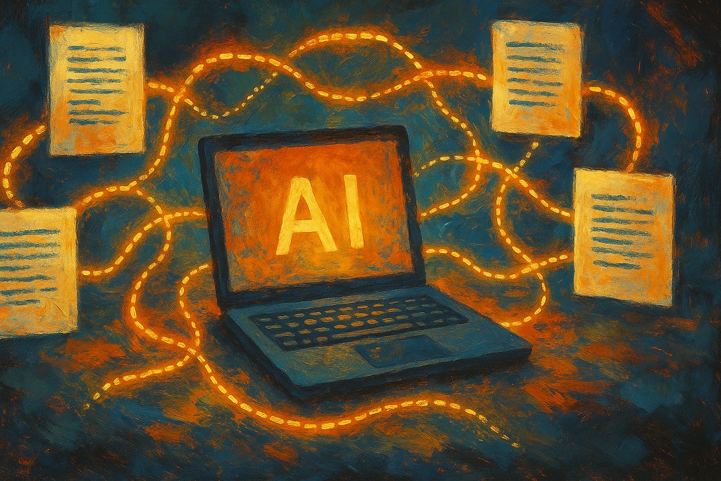 Futuristic strategist analyzing data within holographic notebooks, surrounded by glowing AI knowledge interfaces — symbolizing AI research, synthesis, and reasoning in Google Notebook LM.